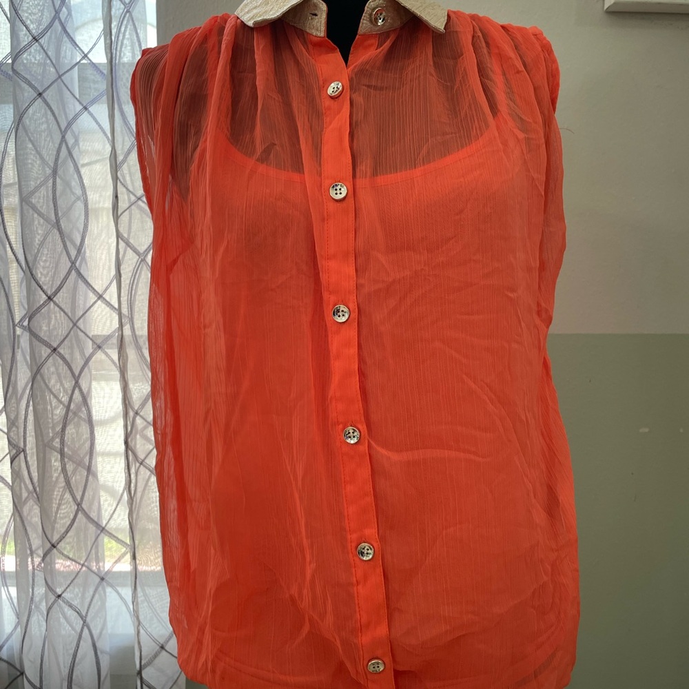 Vera moda Classic blouse M bright orange